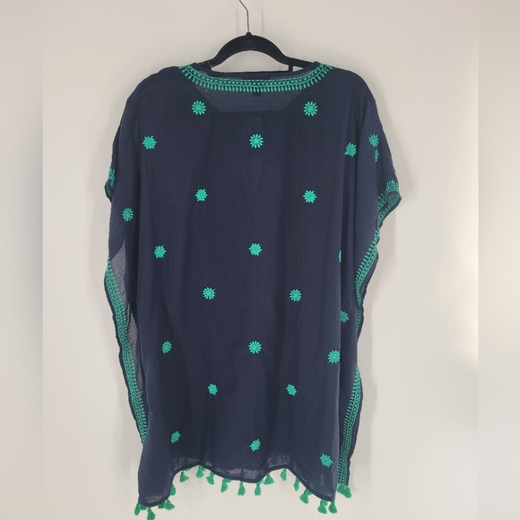 J. Crew Embroidered Indian Cotton Beach Tunic Size L - Picture 4 of 5